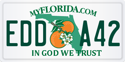 FL license plate EDDA42