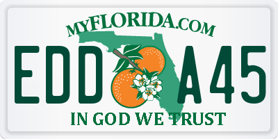 FL license plate EDDA45