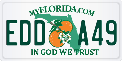 FL license plate EDDA49
