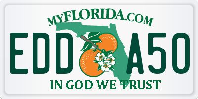 FL license plate EDDA50
