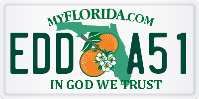 FL license plate EDDA51