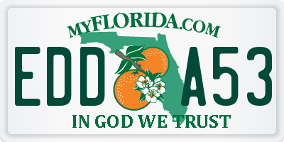 FL license plate EDDA53