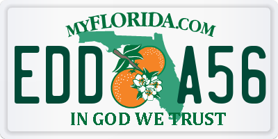 FL license plate EDDA56
