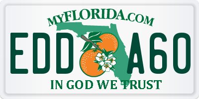FL license plate EDDA60