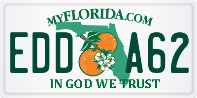 FL license plate EDDA62