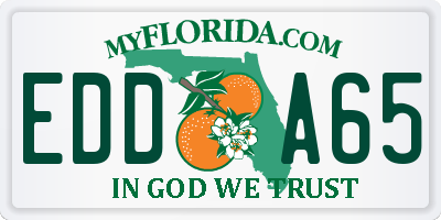 FL license plate EDDA65