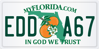 FL license plate EDDA67