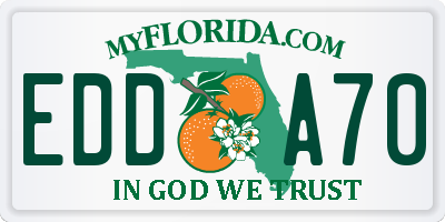 FL license plate EDDA70