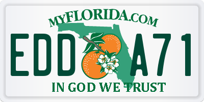 FL license plate EDDA71