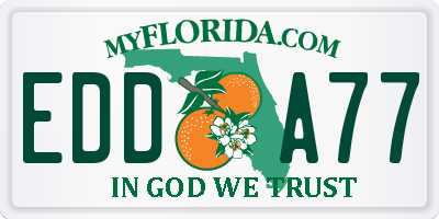 FL license plate EDDA77