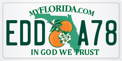 FL license plate EDDA78