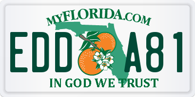 FL license plate EDDA81