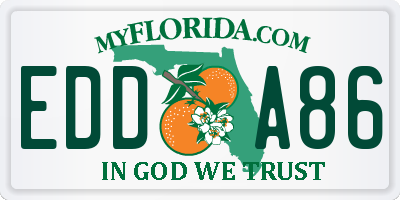 FL license plate EDDA86