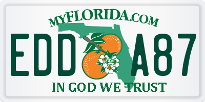 FL license plate EDDA87