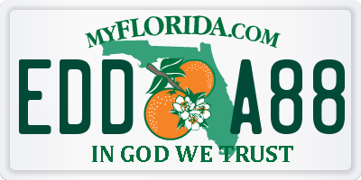 FL license plate EDDA88
