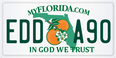 FL license plate EDDA90
