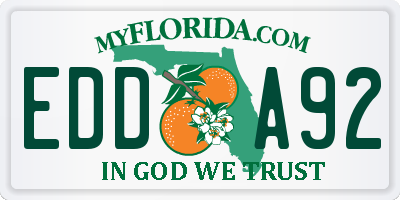 FL license plate EDDA92