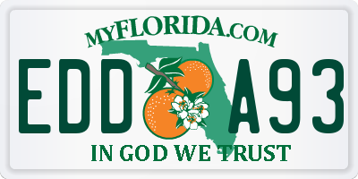 FL license plate EDDA93