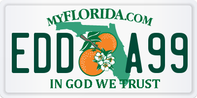 FL license plate EDDA99