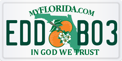 FL license plate EDDB03