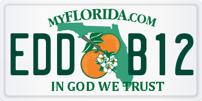 FL license plate EDDB12