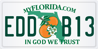 FL license plate EDDB13