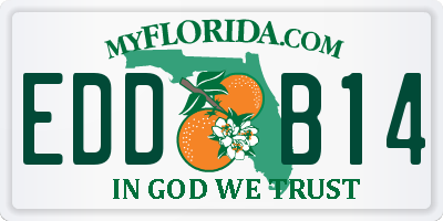 FL license plate EDDB14