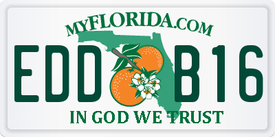 FL license plate EDDB16