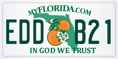 FL license plate EDDB21