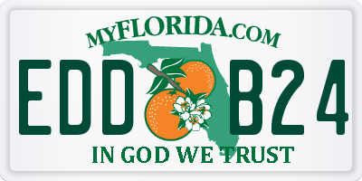 FL license plate EDDB24