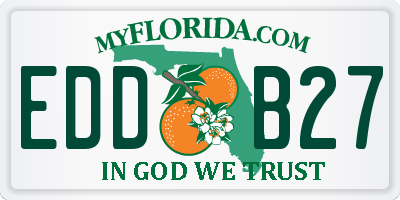FL license plate EDDB27
