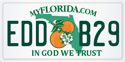 FL license plate EDDB29