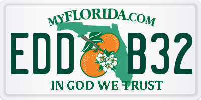 FL license plate EDDB32