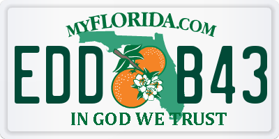 FL license plate EDDB43
