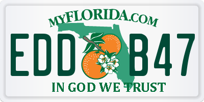 FL license plate EDDB47