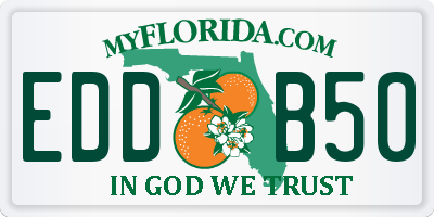 FL license plate EDDB50