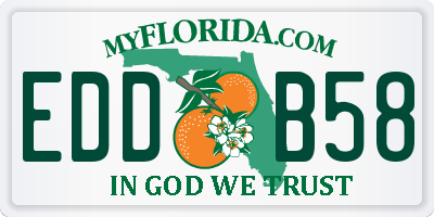 FL license plate EDDB58