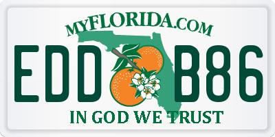 FL license plate EDDB86