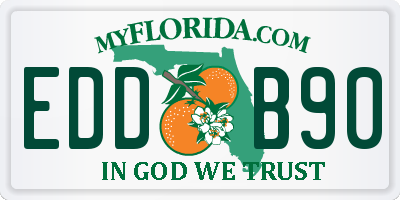 FL license plate EDDB90