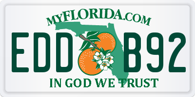 FL license plate EDDB92