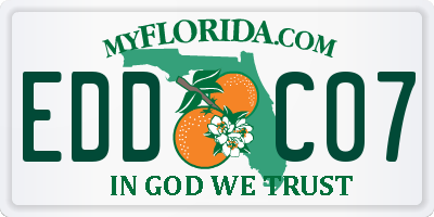 FL license plate EDDC07