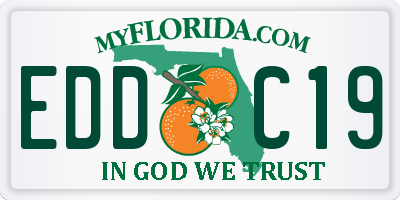 FL license plate EDDC19