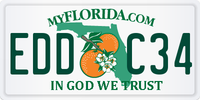 FL license plate EDDC34