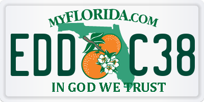 FL license plate EDDC38