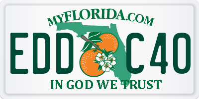 FL license plate EDDC40