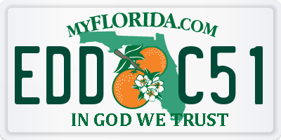 FL license plate EDDC51