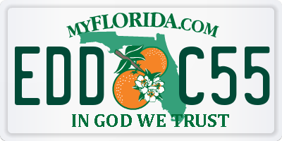 FL license plate EDDC55