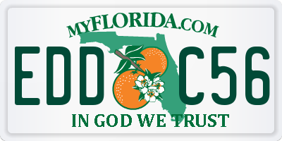FL license plate EDDC56