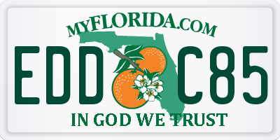 FL license plate EDDC85