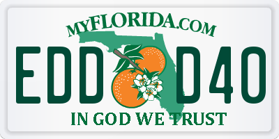 FL license plate EDDD40
